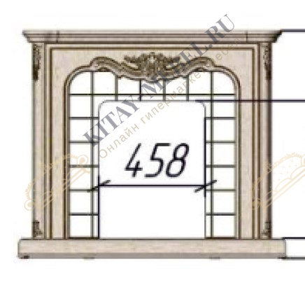 Каминное обрамление Барокко (орех с золотой патиной)
