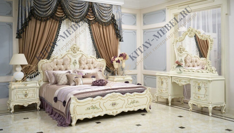 Кровать двуспальная 180×200 Капри (светлый)