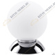 813914*** (MT5092-1CR)  Настольная лампа GLOBO 1х40W  E14 chrome/white (в комплекте)