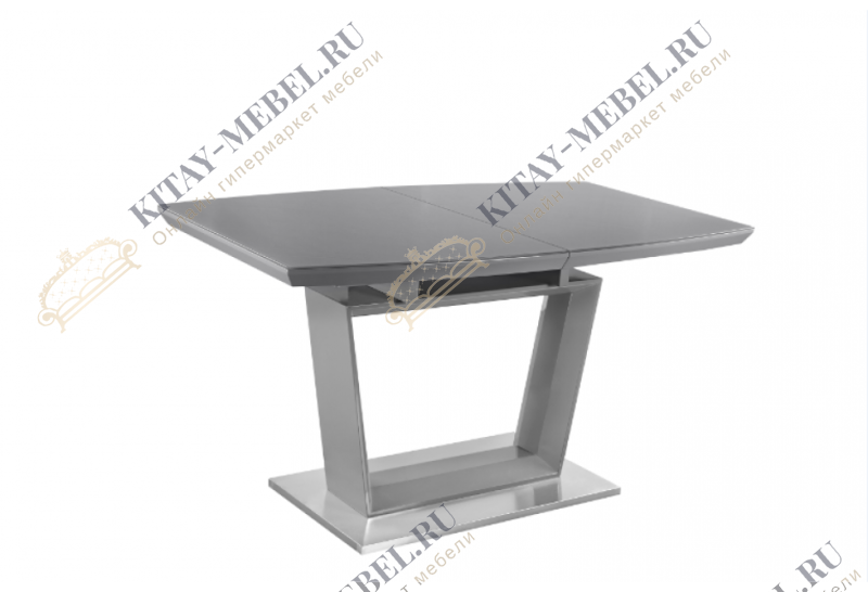 Лаковый стол обеденный трансформер Aurora (серый)