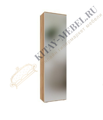 Шкаф одностворчатый с зеркалом Фиджи 659.320 (белый, дуб золотой)