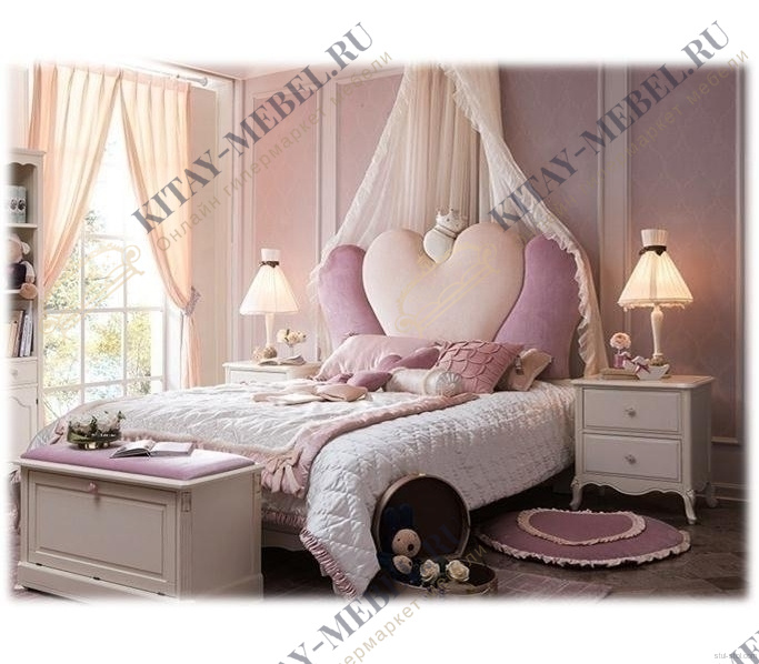 Мебель для детской Luisa, белый с золотом, комплект для комнаты девочки