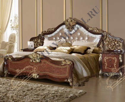 Кровать двуспальная без основания 160х200 Джоконда (орех)