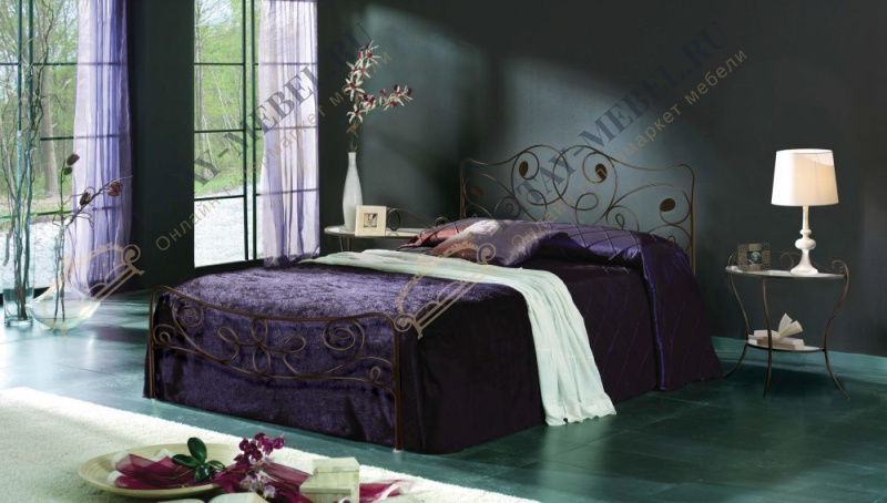 Кровать металлическая двуспальная DUPEN 531, 180×200 OLGA AR