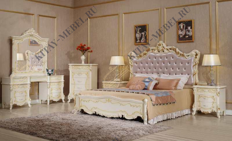 Кровать двуспальная 180х200 Аврора (беж)