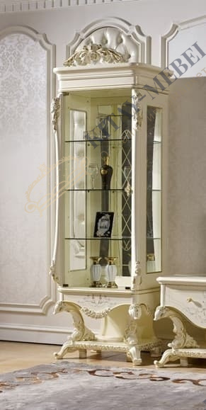 Роял Витрина 1 дв. левая (слоновая кость, золото)
