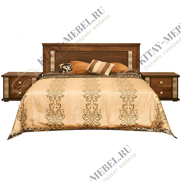 Кровать двуспальная Тунис П344.05, 160×200, МДФ, ЛДСП, венге