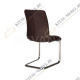 Металлический обеденный стул на скобе — Soho (темно-коричневый), мягкая спинка