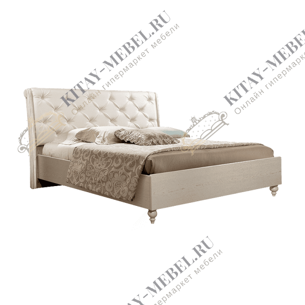 Кровать двухспальная 160х200, экокожа, Венеция (дуб седан)