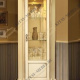 Шкаф с витриной «Алези 8» П350.08 (слоновая кость с золочением)