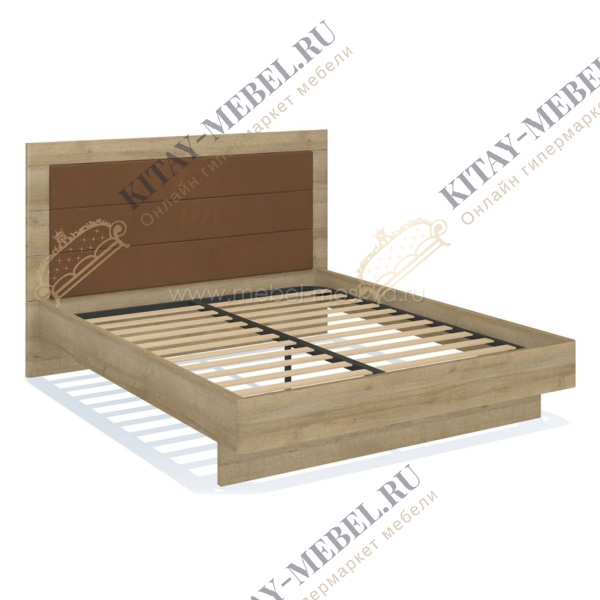Кровать двуспальная 160х200 Илма (дуб Ривьера/F33) 411.1116-Dr-P0216.F33