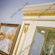 Шкаф с витриной «Милана 10» П265.10 (слоновая кость с золочением)