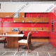 Кухонный гарнитур в ПВХ плёнке, угловой, акрил (красный), ширина 3000 мм