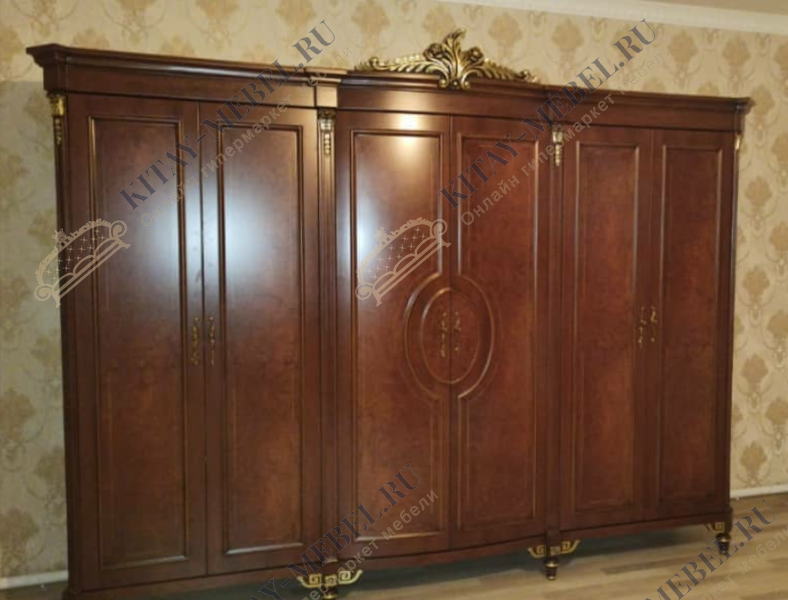 Шкаф 6дв Франциско (орех)