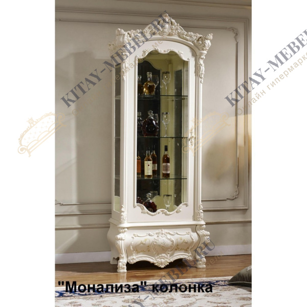 Витрина 1-дверная Монализа (слоновая кость)