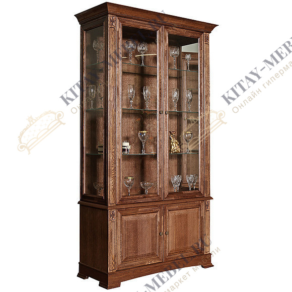 Шкаф с витриной «Пьемонт» П518.20 (табак)