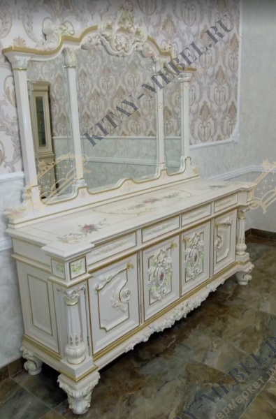 Комод с зеркалом Минерва (беж)