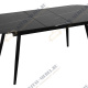 Стол Marble овальный раздвижной 160/200 х 90х 78см, чёрный мрамор