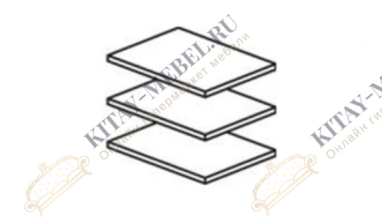 ПОЛКИ ДЛЯ ШКАФА ОДНОДВЕРНОГО (3ШТ.) ПАТРИСИЯ КРЕМ КОРЕНЬ ГЛЯНЕЦ