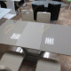 Лаковый стол обеденный трансформер Aurora (серый)