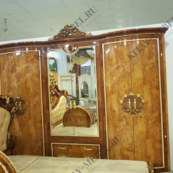 ШКАФ 6-ТИ ДВ. ГРАЦИЯ (B) 891 СВЕТЛЫЙ ОРЕХ