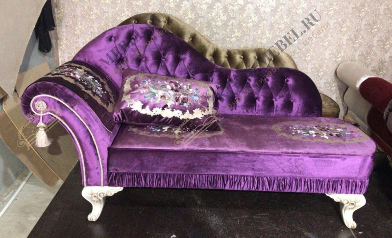 Диван-Кушетка Илона, ткань, капитоне, фиолетовый