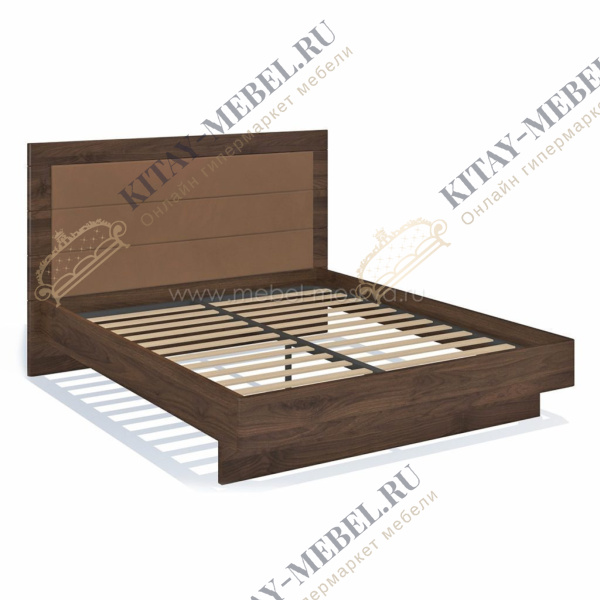 Кровать двуспальная 160 на 200 Илма (орех Коламбия/F33) 411.1116-K.P0216-F33