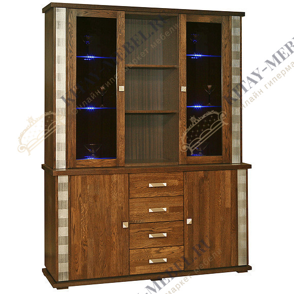 Шкаф комбинированный «Тунис» П343.06Ш (венге)
