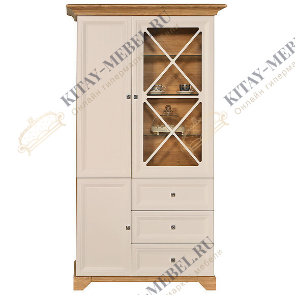 Шкаф с витриной «Сканди» П515.02
