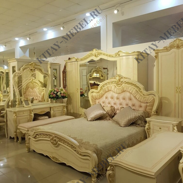 Кровать двуспальная 180/200 Джульетта, МДФ, мягкое изголовье, ткань, капитоне
