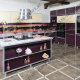 Акрил (фиолетовый) (330х130 см) кухня