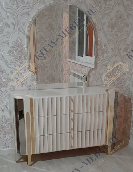 Комод с зеркалом Лакшери (беж)