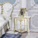Царская двуспальная кровать Дольче Вита СДВ-03 180*200, (слоновая кость с золотом), МДФ, капитоне