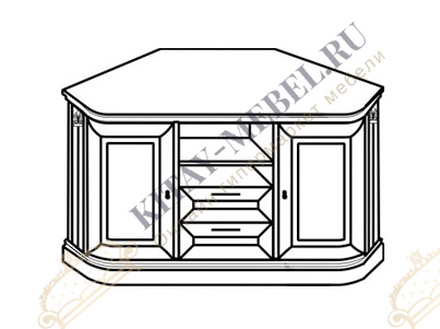 Тумба угловая 2761 Мальта (беж)