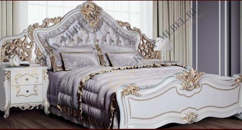 Кровать двуспальная без основания 160х200 Джоконда (крем)