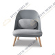 Мягкая мебель (кресло RX-12W, банкетка RX-T A652-14) серый