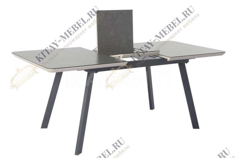 Стол обеденный раскладной DAKAR (1200-1600x800x760) мокка сатин/латте