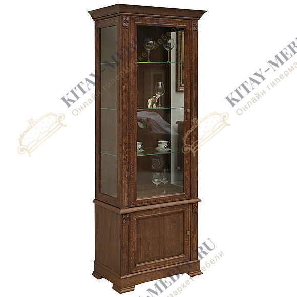 Шкаф с витриной «Пьемонт» П518.26 (табак)