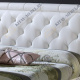 Кровать Cinderella 661 (160х200) белая, мягкое изголовье, экокожа, каретная стяжка
